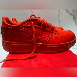 Womens Cardi B x Reebok Club C Double Instinct Red Size 9.5
